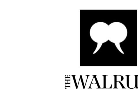 The Walrus logo: black chat-box cutout on white background.