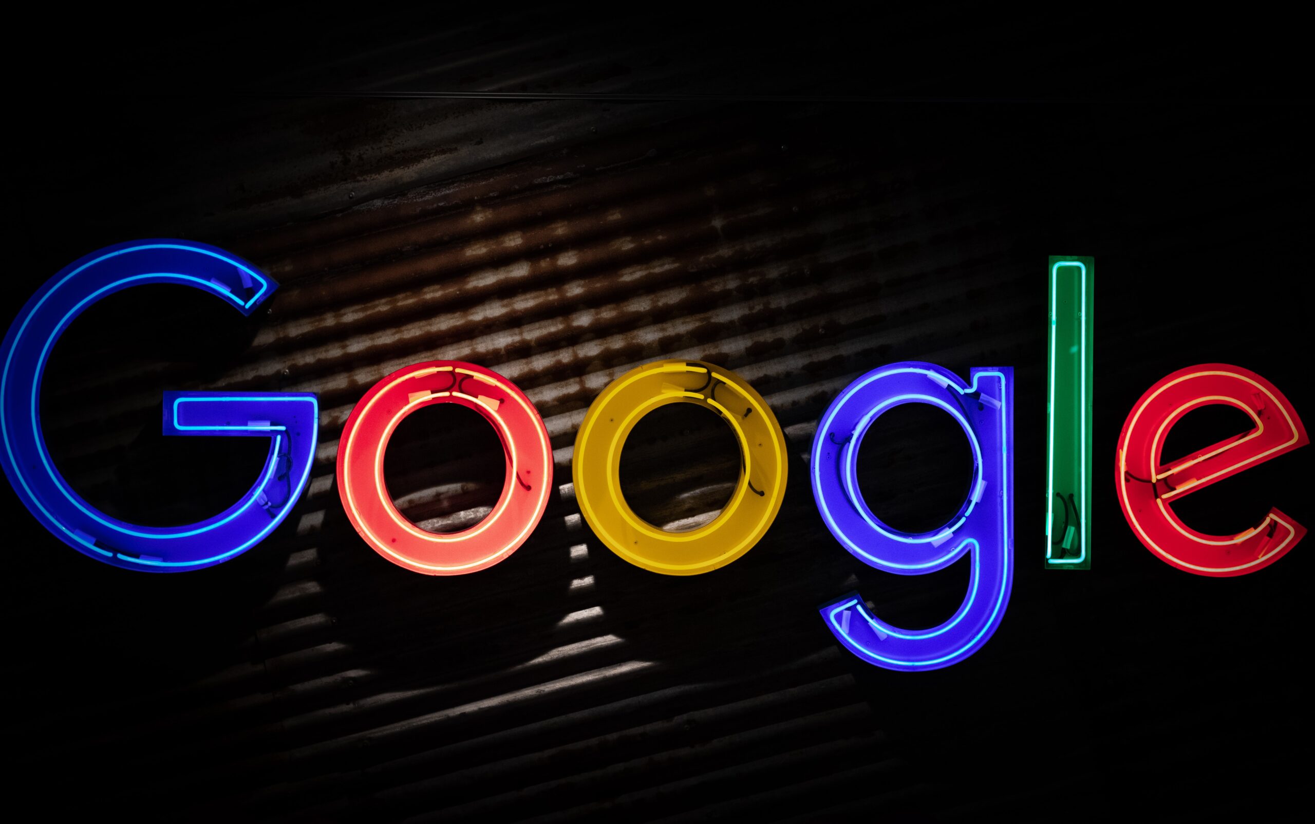 Google sign with blue, red, yellow and green letters